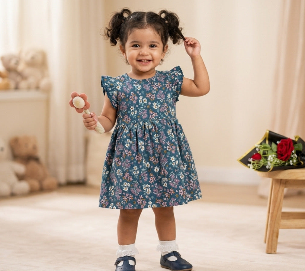adorable Multi-Color Floral Frock
